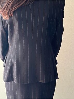 Escada Black Pinstripe Women's Blazer